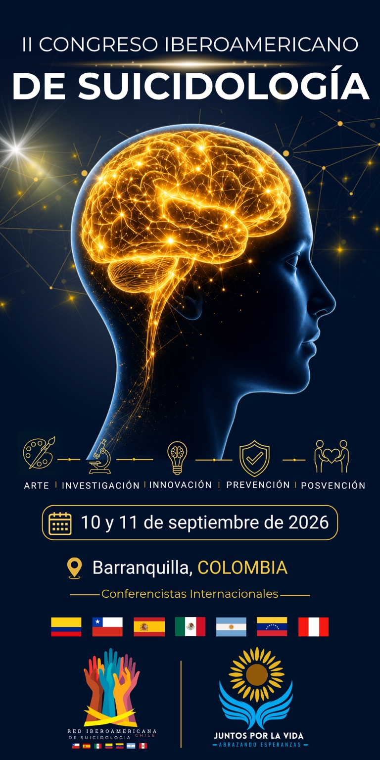 Afiche oficial del II Congreso Iberoamericano de Suicidología.